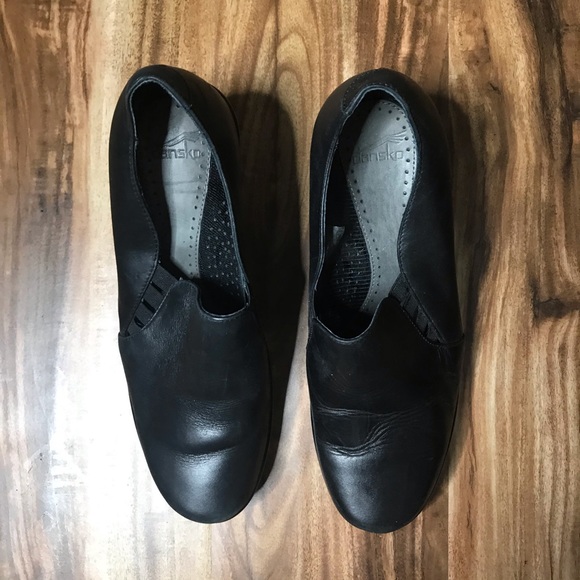 DANSKO BLACK LEATHER RAPHAEL CLOGS SIZE EU 37 - Picture 2 of 6